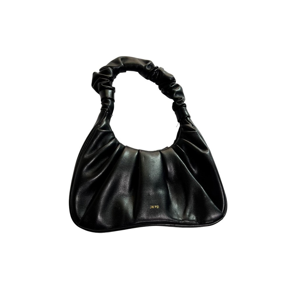 JW PEI Black Ruched Hobo Bag